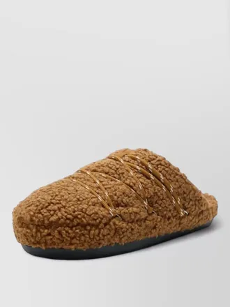 Moon Boot shearling teddy slippers