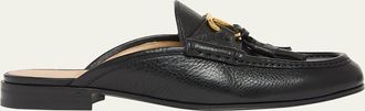 Valentino Garavani VLogo Signature Leather Loafer Mules