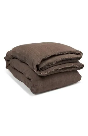 Pom Pom at Home Hunter Duvet Cover in Walnut at Nordstrom, Size Queen