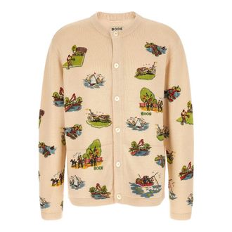 Bode Beaded Camp Cardigan - male - Bode - Cardigans - Multicolor - 2XL - Knitwear