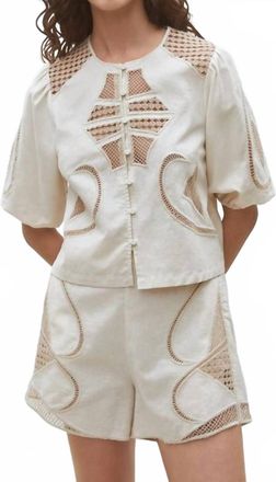Suncoo Brest Embroidered Short In Camel