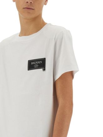 Balmain Logo-Embroidered T-Shirt - White