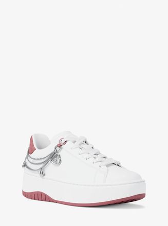 Michael Kors Dottie Embellished Leather Platform Sneaker