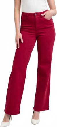 Judy Blue Heart Shaped Back 90s Straight Jeans In Scarlet