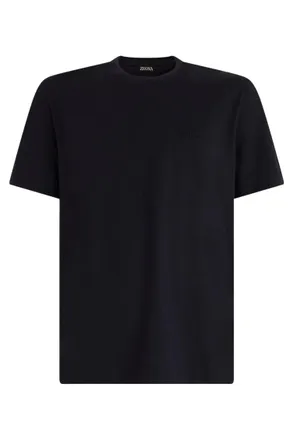 Ermenegildo Zegna Black Crew Neck T-Shirt