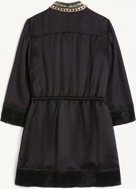 Valentino Top In Doppia Duchesse Lavata Ricamato Donna NERO/MULTICOLOR 44