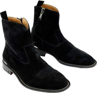John Varvatos Regent Western Boot in Mineral Black at Nordstrom, Size 10.5