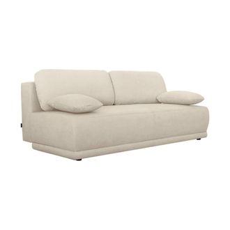 Sweeek Sof&aacute; cama de chenilla, 3 plazas, gris beige