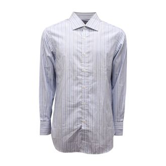 Ballantyne L1891 Camicia Shirt - Heren - Casual Overhemden - Blauw - L - Katoen - Overhemden