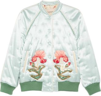Valentino Floral Quilted Bomber Jacket