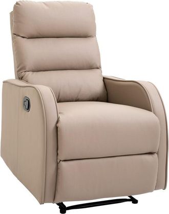 HOMCOM Homcom - Sill&oacute;n Relax Con Reclinaci&oacute;n Manual Hasta 160&deg;con Reposapi&eacute;s Retr&aacute;ctil Pu