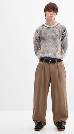 Kuwalla Mens Pleated barrel pant Baggy fit