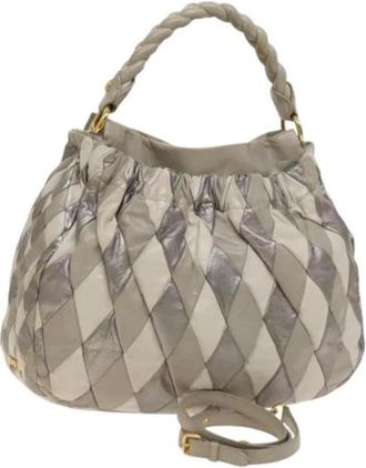 Miu Miu Pre-owned borse di pelle - - Pre-owned - Donna - Grigio - ONE SIZE