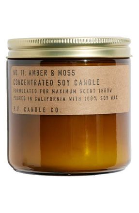 P.F. Candle Co. Amber & Moss Large Concentrated Candle in Brown at Nordstrom