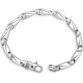 Pompeii3 Mens 14k Gold (46gram) or Platinum (86gram) 7.5mm Link Bracelet 8.5