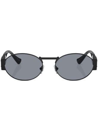 Versace Occhiali da sole Medusa ovali - Nero