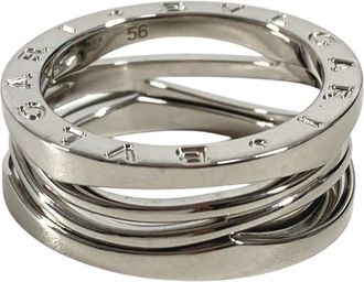 Bulgari Silver White Gold (18K) Band Ring (Pre-Owned)