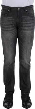 Emporio Armani Heren, Jeans, Grijs, Maat: W31 Katoen