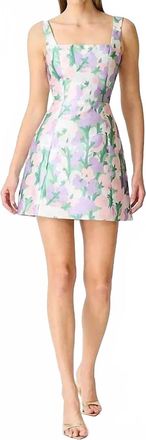 Elliatt Lavina Square Neck Mini Dress In Purple Floral
