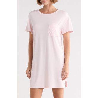 Nordstrom Rack Tranquility Short Sleeve Nightshirt in Pink Crystal at Nordstrom Rack, Size X-Large