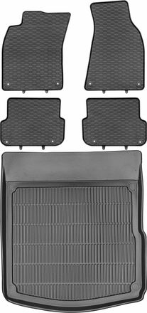 OEM Juego De Alfombrillas De Goma Para Coche Y Alfombrilla Para Maletero Para Audi A6 C6 Sed&aacute;n (06.2006-2011)