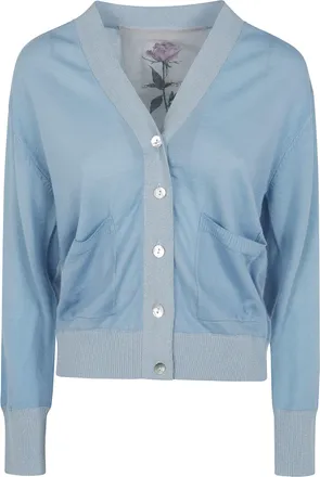 In Bed With You Sweater Multicolor V Neck Cardigan