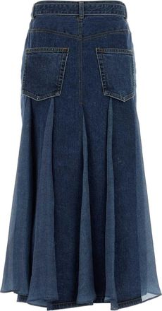 sacai Womens Skirt Blue Cotton