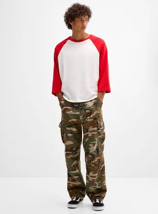 Vans Mens Camo ripstop loose cargo pant Tapered baggy fit