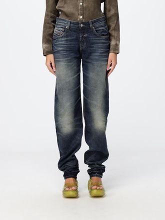 Diesel D-Heel High-Waisted Straight Jeans in Denim with Back Slit