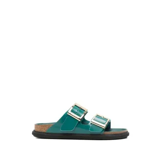 Birkenstock Sliders, female, Green, Size: 7 US Sandals Narrow Fit