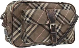 Burberry Pre-owned Cross Body Bags, female, Brown, Size: ONE SIZE Pre-owned Vintage Nylon Shoulder Bag