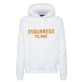 Dsquared2 Milano Logo Cool Fit Witte Hoodie
