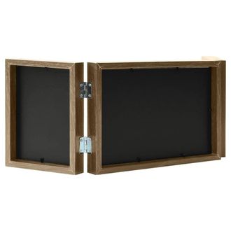 Berkfield Home Trifold Photo Frame Collage Light Brown 28x18 cm+2x | Size: 28x18 cm