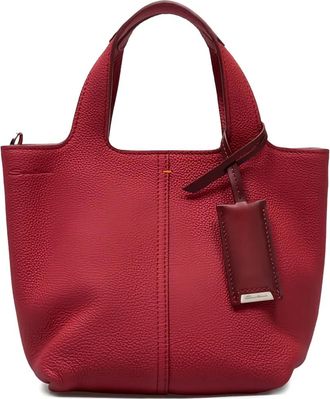 Santoni leather top-handle tote bag - women - Calf Leather - OS - Red