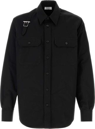 Alexander McQueen Alexander Mcqueen Black Poplin Shirt