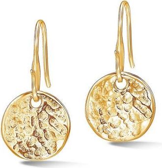 Dower & Hall 13mm Disc Nomad Earrings in Yellow Gold Vermeil at Nordstrom