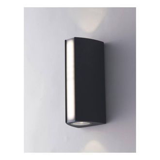 Netlighting Ray Outdoor LED Aluminum Up Down Wall Lamp Anthracite IP54 4000K in Black
