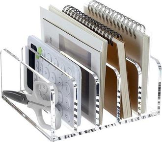 OEM Organizador De Escritorio Con 5 Compartimentos - Portacartas Transparente Para Documentos Y Libros