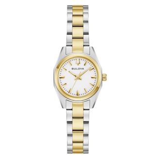 Bulova Surveyor Quartz White Dial Ladies Watch 98L331