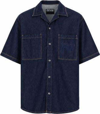 Versace Jeans Couture Heren, Overhemden, Blauw, Maat: L