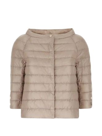 Herno Neutral Piumino Quilted Boxy Polyamide Jacket