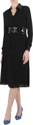 Moschino Ladies Black Long-Sleeved Midi Dress, Brand Size 36 (US Size 2)