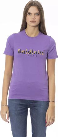 Baldinini Womens Purple Short Sleeve Tshirt Ba23909 Cotton - Size Medium