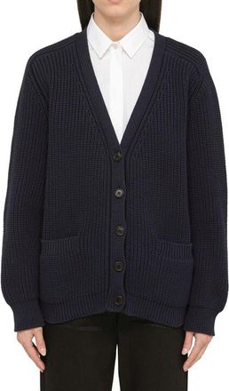 Prada Womens Blue Cotton Cardigan Clothing