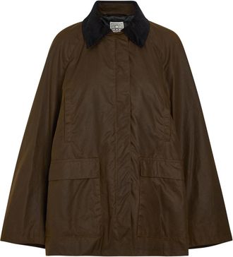 Toteme Corduroy-trimmed Waxed Cotton Jacket - Dark Brown - 40 (UK12 / M)