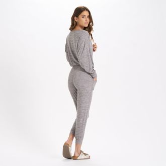 Vuori Clothing Long-Sleeve Lux Jumpsuit | Clay Heather | XS, Size Extra Small
