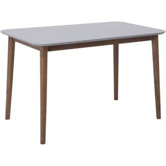 Beliani Mesa De Comedor De Mdf 73 X 118 X 77 Cm Con Patas De Madera Modesto