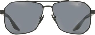 Prada PS A53S Polarized DG05Z1 Mens Sunglasses Black Size 62