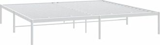 vidaXL Estructura de cama sin colchón metal blanco 193x203 cm Vidaxl