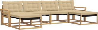 vidaXL Conjunto De Sof&aacute;s De Exterior 6 Uds. Y Beige Vidaxl